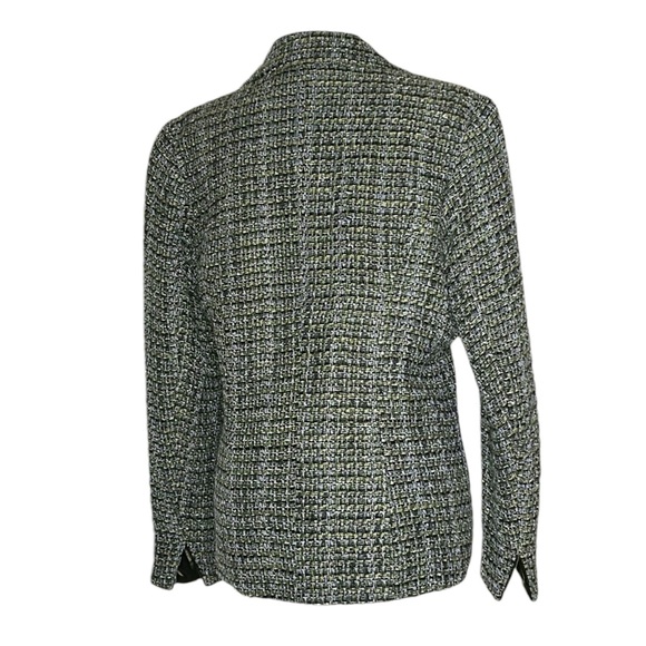 Coldwater Creek Green Tweed Two Button Blazer Size 12 - Picture 2 of 9